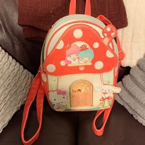 Her Universe Red and White Mushroom Kids Backpack